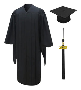American Deluxe Black Masters Graduation Cap & Gown
