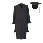 American Classic Black Masters Graduation Cap & Gown - Graduation Gowns UK