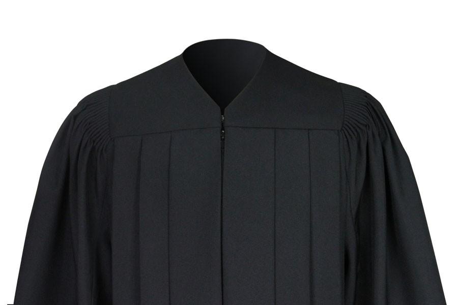 American Deluxe Black Masters Graduation Cap & Gown - Graduation Gowns UK
