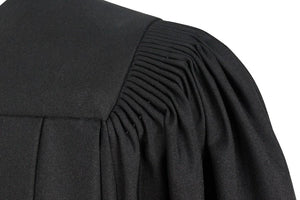 American Deluxe Black Masters Graduation Cap & Gown - Graduation Gowns UK