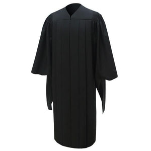 American Deluxe Black Masters Graduation Cap & Gown - Graduation Gowns UK