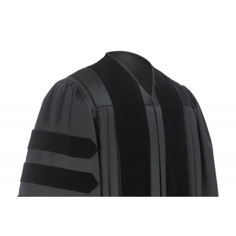American Deluxe Doctoral Graduation Gown - Academic Regalia - Graduation Gowns UK