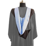 Bachelors Shape Burgon Academic Hood - Light Blue & Black - Graduation Gowns UK