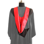 Bachelors Shape Burgon Academic Hood - Red & Black - Graduation Gowns UK