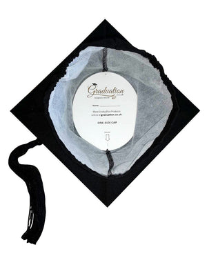 Black Bachelors Graduation Cap & Tassel - Graduation Gowns UK