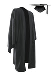 Classic Black Bachelors Graduation Mortarboard & Gown - Graduation Gowns UK