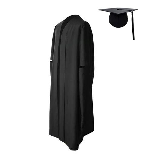 Classic Black Masters Graduation Cap & Gown Graduation Gowns UK Classic Black Masters Graduation Cap & Gown Graduation Gowns UK
