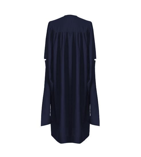 Classic Navy Blue Masters Graduation Gown - Graduation Gowns UK