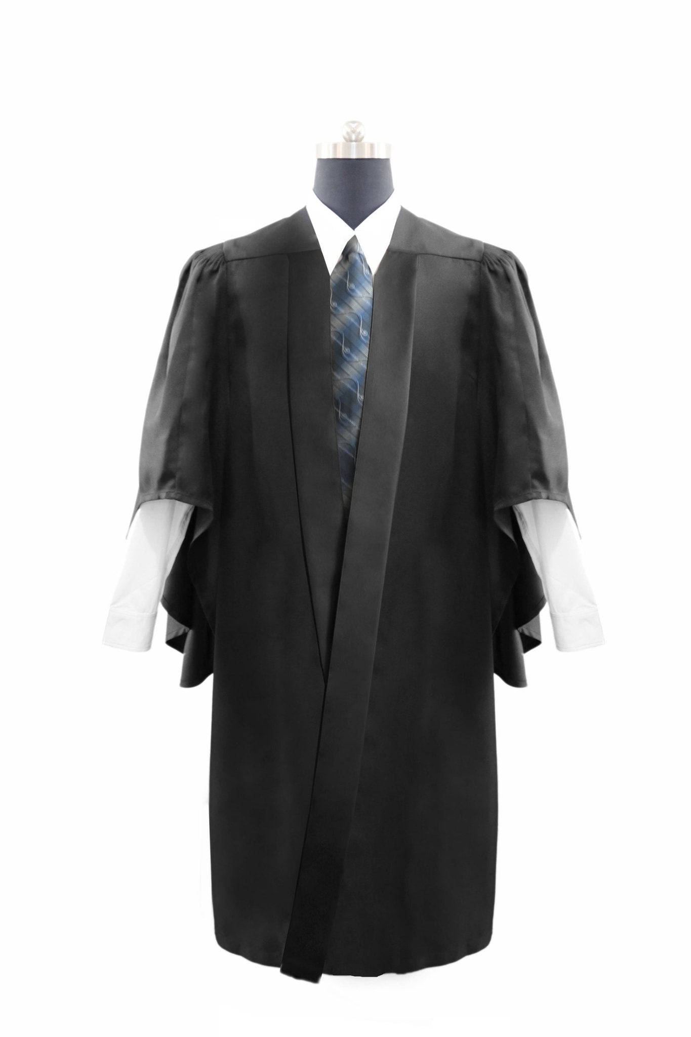 Deluxe Black Bachelors Graduation Gown - UK University Gown - Graduation Gowns UK