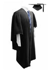 Deluxe Black Bachelors Graduation Mortarboard & Gown - Graduation Gowns UK
