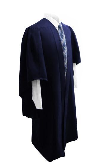 Deluxe Navy Bachelors Graduation Gown - UK University Gown - Graduation Gowns UK