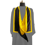 Masters Full Shape Academic Hood - Bright Gold & Black - Graduation Gowns UK